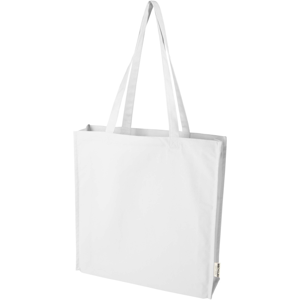 Logo trade promotional giveaway photo of: Florida 270 g/m² GRS recycled gusset tote bag 14L