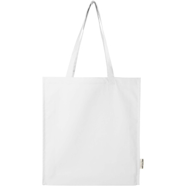 Logo trade promotional merchandise image of: Florida 270 g/m² GRS recycled gusset tote bag 14L
