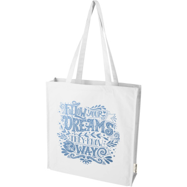 Logo trade promotional merchandise picture of: Florida 270 g/m² GRS recycled gusset tote bag 14L