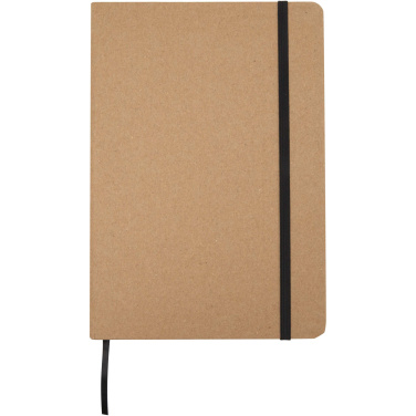 Logo trade business gift photo of: Holm A5 stone paper hard cover notebook with lined pages