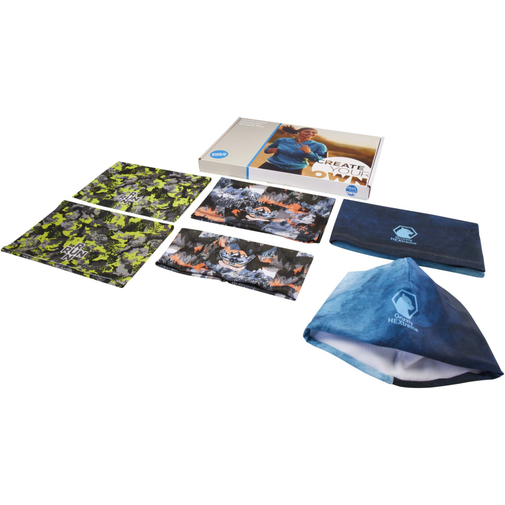 Logo trade promotional products image of: Sublimation headwear sample box