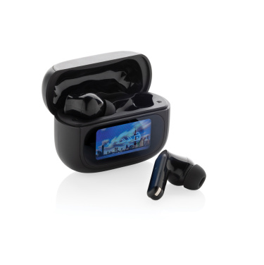 Logo trade promotional gift photo of: Airtune RCS recycled plastic ANC earbuds with touch screen