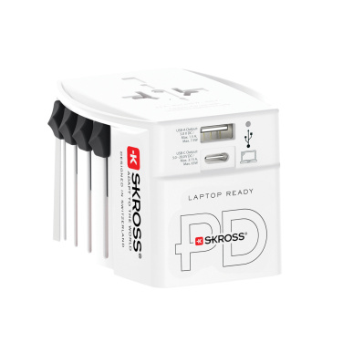 Logotrade promotional products photo of: SKROSS World Travel Adapter MUV 65W PD with USB C Cable