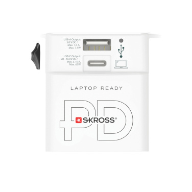 Logo trade promotional products picture of: SKROSS World Travel Adapter MUV 65W PD with USB C Cable