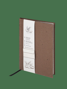 Logo trade corporate gifts image of: Recycled Coffee Notebook 209733900