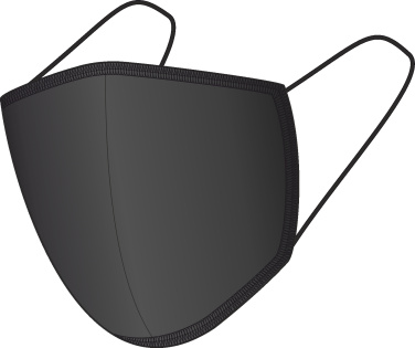 Logo trade promotional products picture of: BLACK-BLACK cotton face mask 140116500