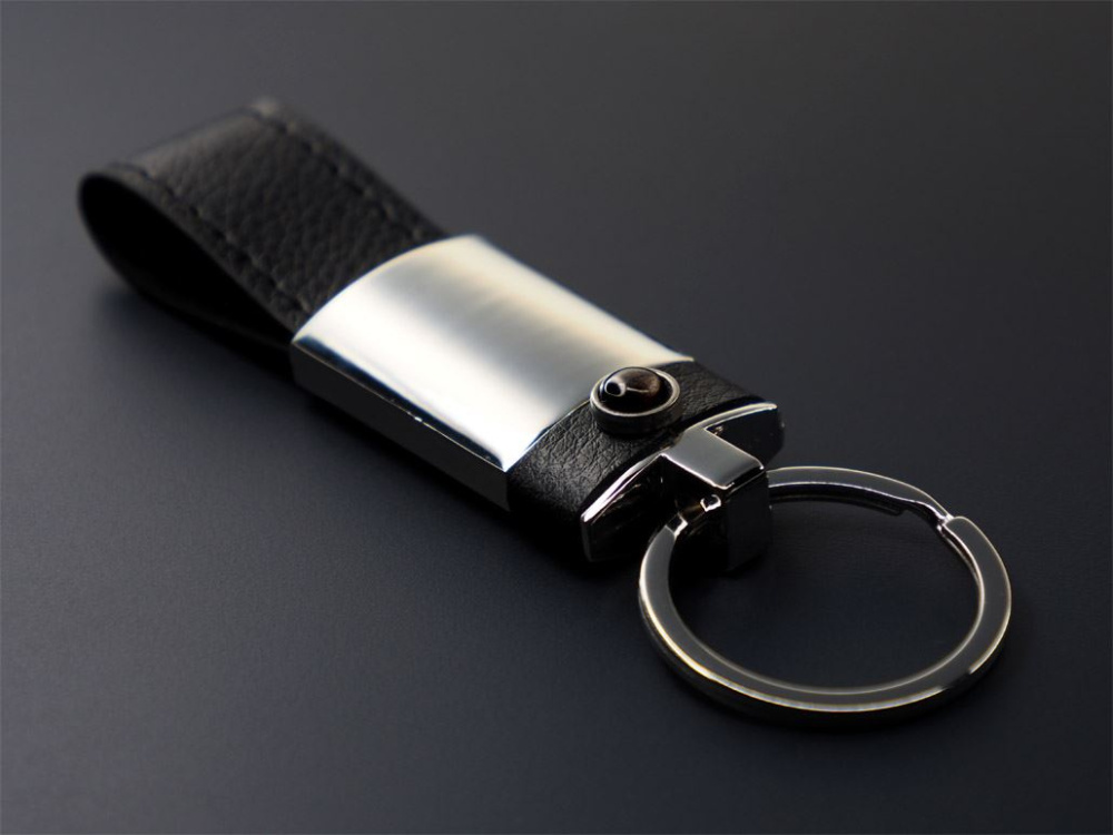 Logotrade corporate gift picture of: Obsidian stone Keyring 1298095