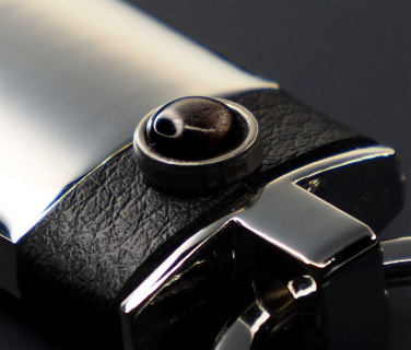 Logo trade promotional gifts picture of: Obsidian stone Keyring 1298095