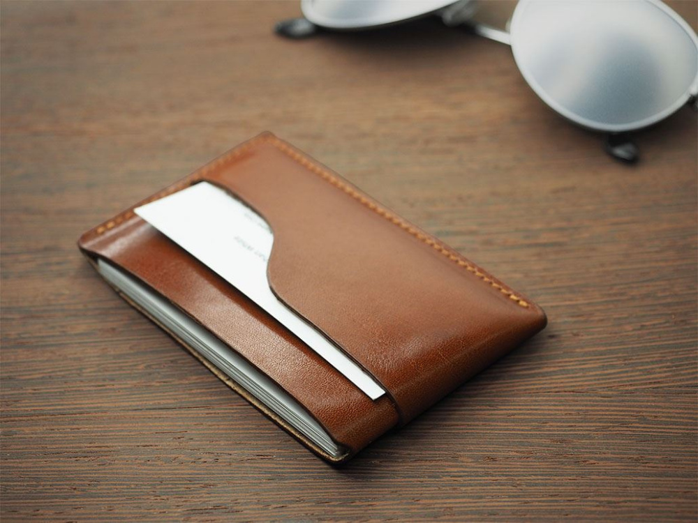 Logo trade promotional giveaways image of: Business card holder 869067