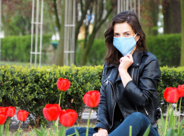 Logotrade promotional merchandise picture of: VENUS PRO cotton face mask with a pocket an HEPA filter 1378165