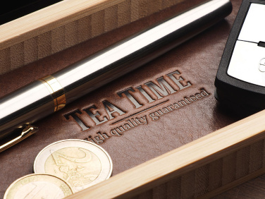 Logo trade promotional products image of: Wooden desk organiser 1852292