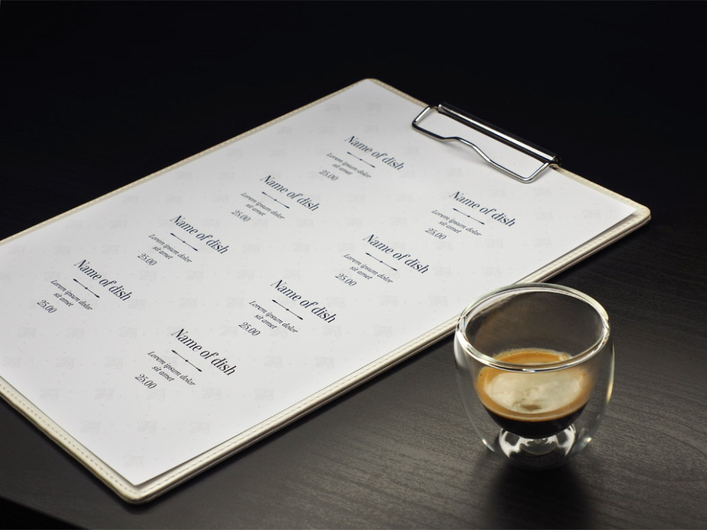 Logo trade corporate gifts image of: Clipboard menu 1121119