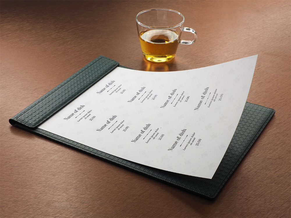 Logo trade corporate gift photo of: Menu cover 1241239