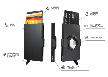Logo trade promotional gift photo of: RFID credit card case with holder for AirTag 2163155