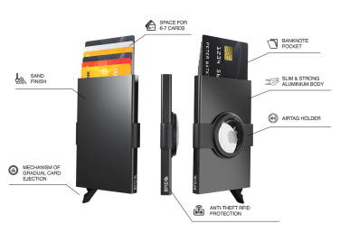 Logo trade advertising products image of: RFID credit card case with holder for AirTag 2163108