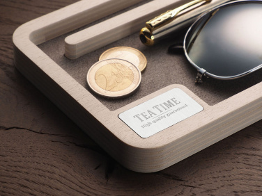 Logo trade promotional giveaways image of: Wooden desk organiser 1818121