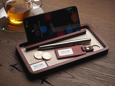 Logo trade promotional item photo of: Wooden desk organiser 1818121