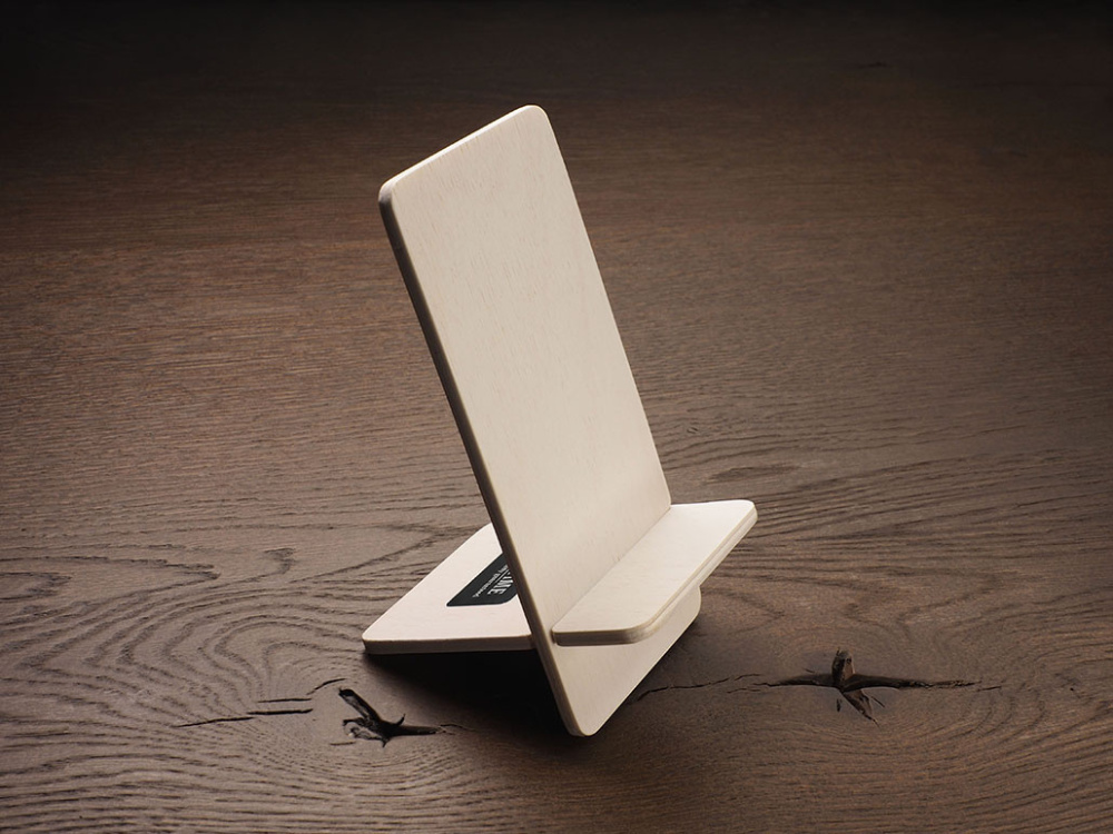 Logo trade promotional gift photo of: Wooden telephone stand 1834121