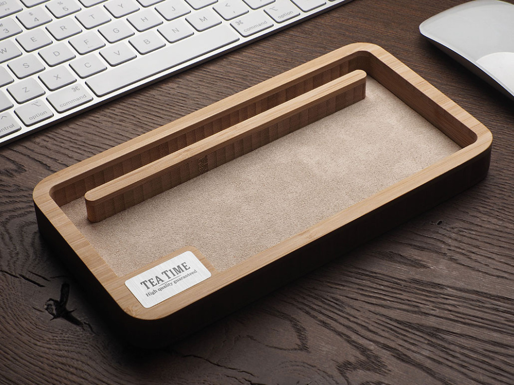 Logo trade promotional giveaway photo of: Wooden desk organiser 1818292