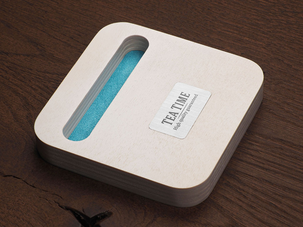 Logo trade promotional items image of: Wooden telephone stand 1848121