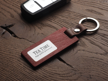 Logotrade promotional item picture of: Wooden keyring 1853121