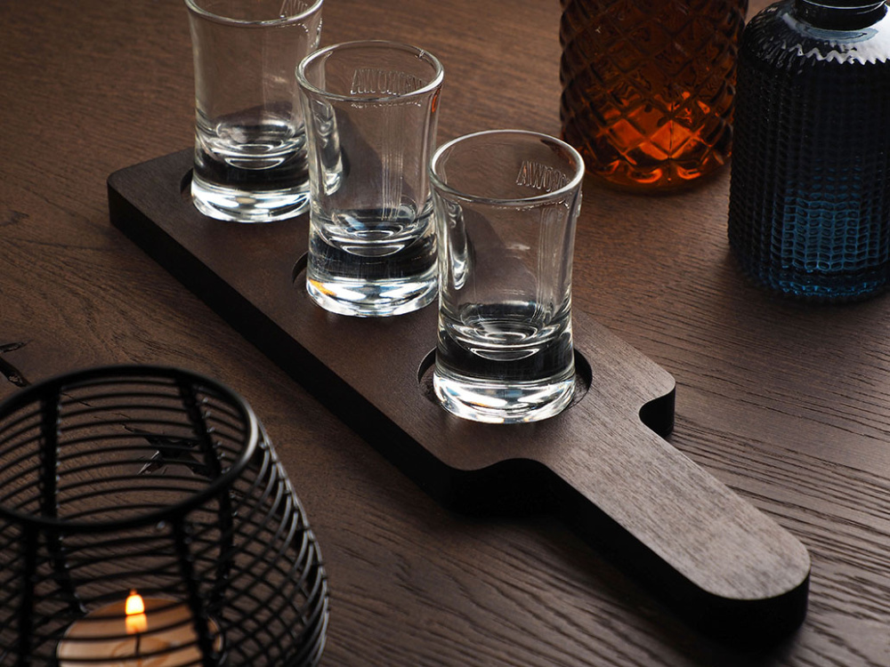 Logotrade promotional items photo of: Wooden 3 Shot Serving Board 1863121