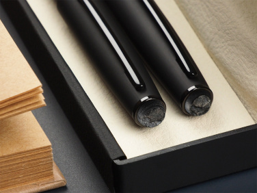 Logotrade promotional item picture of: Pen set with coal 2094036