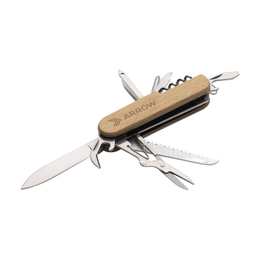 Logo trade promotional items image of: Beechwood Pocket knife