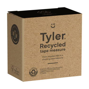 Logo trade promotional merchandise image of: Tyler RCS Recycled 5 meter tape measure
