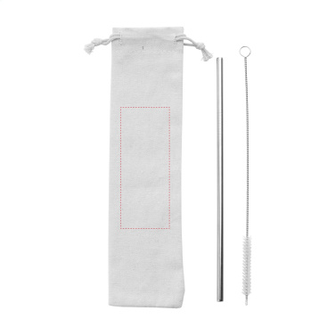 Logo trade advertising product photo of: Reusable 1 piece ECO Straw Set stainless-steel straw
