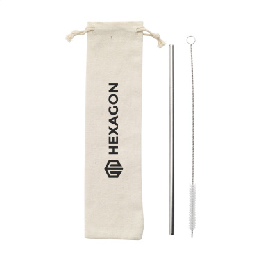 Logotrade corporate gift picture of: Reusable 1 piece ECO Straw Set stainless-steel straw