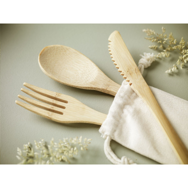 Logo trade promotional gifts picture of: Bambu Cutlery Set