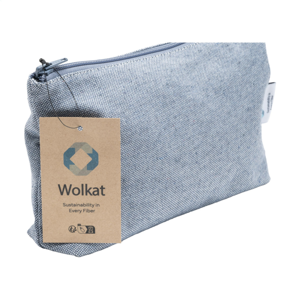 Logo trade promotional merchandise photo of: Wolkat Safi Recycled Textile Cosmetic Bag