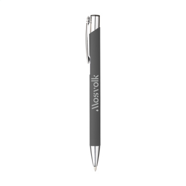 Logo trade promotional items image of: Ebony Soft Touch pen