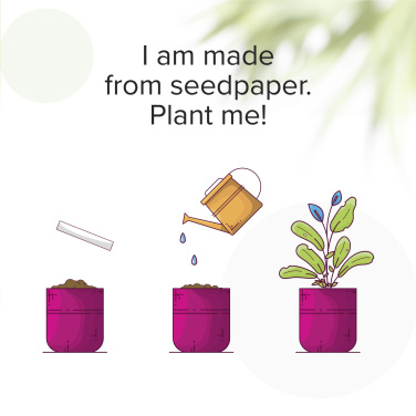 Logo trade promotional products picture of: Seed Paper Bookmark