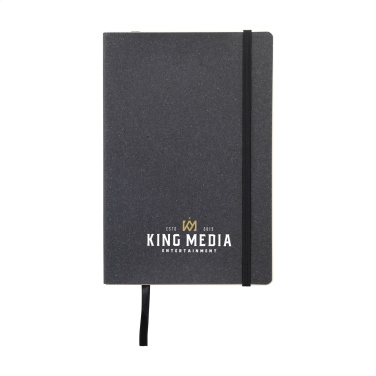 Logo trade promotional merchandise image of: Monti Recycled Leather - Paper Notebook A5