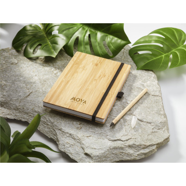 Logo trade promotional gift photo of: BambooPlus Paper Notebook A5 - Inkless Pen
