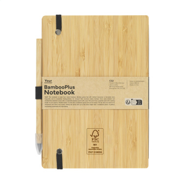 Logotrade promotional gift image of: BambooPlus Paper Notebook A5 - Inkless Pen
