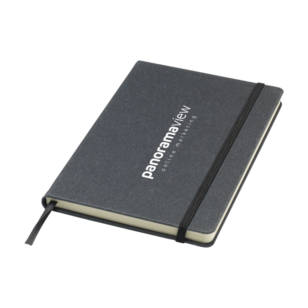 Logo trade promotional gift photo of: Montana Recycled Leather Paper Notebook A5