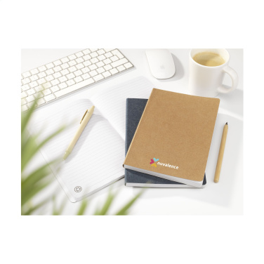 Logo trade promotional merchandise photo of: Paper Notebook GRS Washable Kraft Cover A5