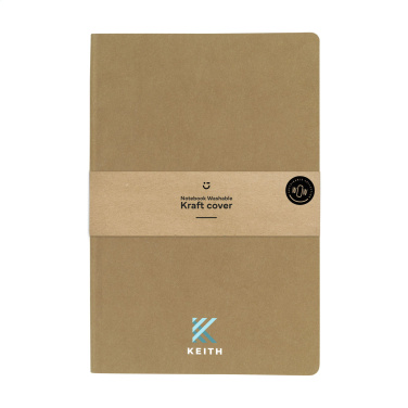 Logotrade promotional giveaways photo of: Paper Notebook GRS Washable Kraft Cover A5