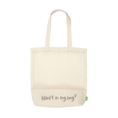Logotrade promotional gift image of: Natura Organic Mesh Shopper (180 g/m²) shopping bag