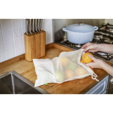 Logo trade promotional product photo of: Natura Organic GOTS Mesh Bag (120 g/m²) fruit bag