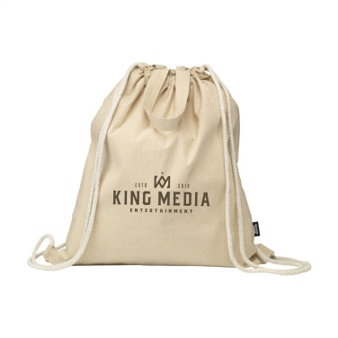 Logotrade promotional giveaways photo of: GRS Recycled Cotton PromoBag Plus (180 g/m²) backpack
