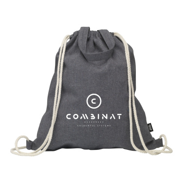 Logo trade corporate gift photo of: GRS Recycled Cotton PromoBag Plus (180 g/m²) backpack
