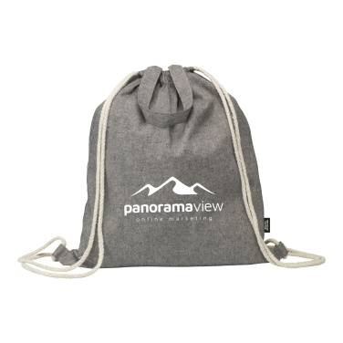 Logotrade advertising products photo of: GRS Recycled Cotton PromoBag Plus (180 g/m²) backpack