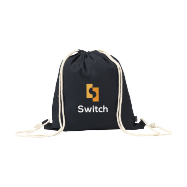 Logo trade promotional gift photo of: PromoColour GRS Recycled Cotton Backpack (150 g/m²)