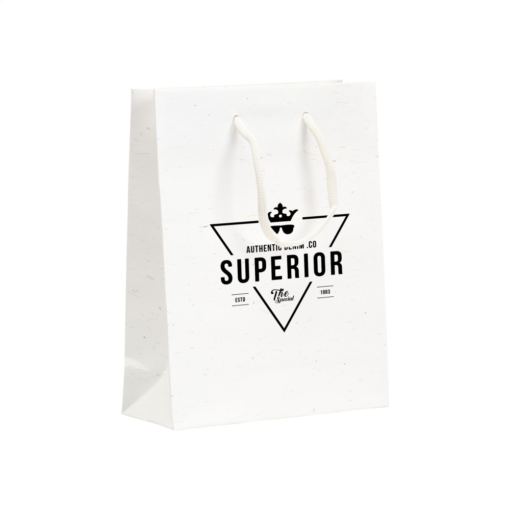 Logo trade promotional item photo of: Leaf It Bag recycled with straw fibres (180 g/m²) S