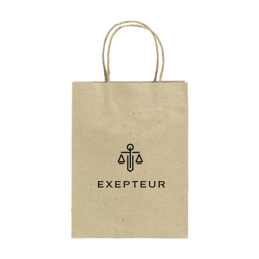 Logo trade corporate gifts picture of: Leaf It Bag recycled grass paper (120 g/m²) M