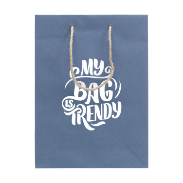 Logo trade promotional products image of: Leaf It Bag recycled with jeans fibres (180 g/m²) M